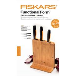 Набор ножей Fiskars Functional Form Bamboo 3 шт Фото 2