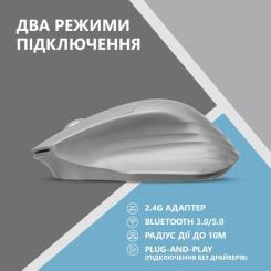 Мышка 2E MF280 Silent Wireless/Bluetooth Gray Фото 4