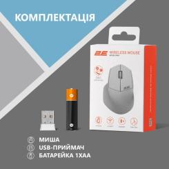 Мышка 2E MF280 Silent Wireless/Bluetooth Gray Фото 6
