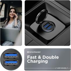 Зарядное устройство Armorstandart Car 2xUSB QC3.0 Grey Фото 2