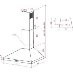Вытяжка кухонная Perfelli K 6210 BL 700 LED Фото 10