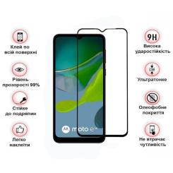 Стекло защитное BeCover Motorola Moto E13 Black Фото 3