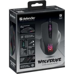 Мышка Defender Wolverine GM-700L RGB USB Black Фото 5
