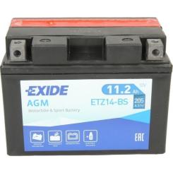 Аккумулятор автомобильный EXIDE AGM 11,2Ah (+/-) (205EN) Фото 1