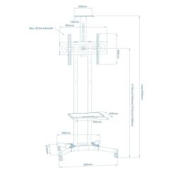 Стойка презентационная Walfix TVS-6004B Фото 3