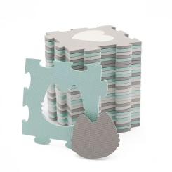Детский коврик Kinderkraft Luno Shapes Mint 30 элементов Фото 1