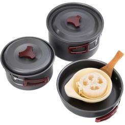 Набор туристической посуды Naturehike NH15T203-G 3-4 NH Сarbon Фото