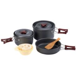 Набор туристической посуды Naturehike NH15T203-G 3-4 NH Сarbon Фото 1