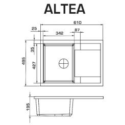 Мойка кухонная GRANADO ALTEA white Фото 6