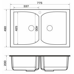 Мойка кухонная GRANADO CORDOBA black shine Фото 5