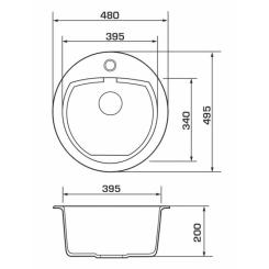 Мойка кухонная GRANADO LUGO black shine Фото 4