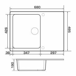 Мойка кухонная GRANADO SALAMANKA black shine Фото 5