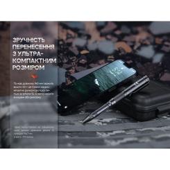 Тактическая ручка Fenix T6 з ліхтариком Black Фото 10