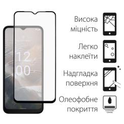 Стекло защитное Dengos Full Glue Nokia C32 (black) Фото 1