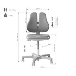 Детское кресло FunDesk Mente Grey Фото 6
