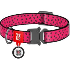 Ошейник для животных WAUDOG Nylon "Кавун" металічна пряжка-фастекс XL Фото