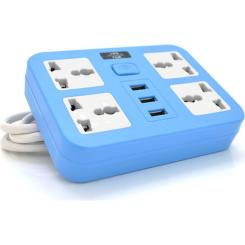 Сетевой фильтр питания Voltronic TВ-Т15, 4роз, 3*USB Blue Фото