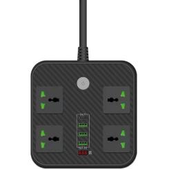 Сетевой фильтр питания Voltronic TВ-Т90, 4роз, 3*USB Black Фото