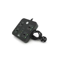 Сетевой фильтр питания Voltronic TВ-Т90, 4роз, 3*USB Black Фото 3