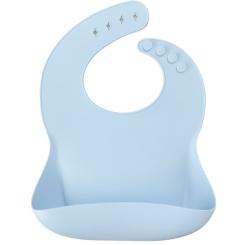 Нагрудничек MinikOiOi силиконовый 100% BASICS - Mineral Blue Фото