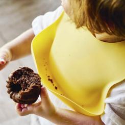 Нагрудничек MinikOiOi силиконовый 100% BASICS - Mineral Blue Фото 3