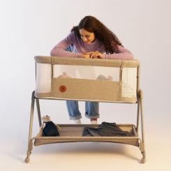 Кроватка Lionelo приставная Luna Beige Sand Фото 11