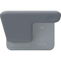 Зарядное устройство Canyon WS-303, 3in1 Wireless Dark Grey Фото 2