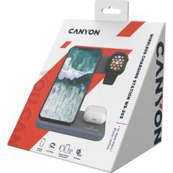 Зарядное устройство Canyon WS-303, 3in1 Wireless Dark Grey Фото 6