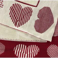 Плед Прованс вязаный Сердца 100х150 см Фото 2