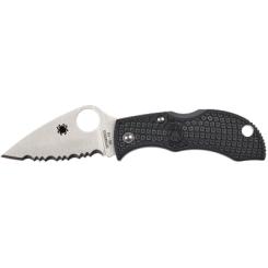 Нож Spyderco Manbug Lightweight Leaf Serrated Black Фото