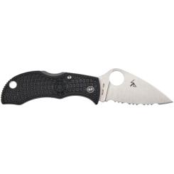 Нож Spyderco Manbug Lightweight Leaf Serrated Black Фото 1