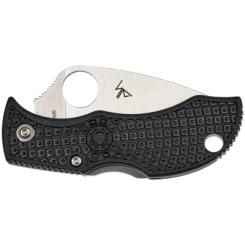 Нож Spyderco Manbug Lightweight Leaf Serrated Black Фото 3