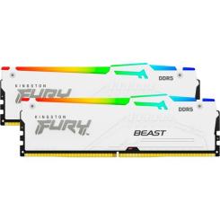 Модуль памяти для компьютера Kingston Fury (ex.HyperX) DDR5 64GB (2x32GB) 5600 MHz Beast White RGB Фото 3