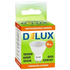 Лампочка Delux 6Вт 3000K 220В GU10 Фото 1