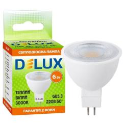 Лампочка Delux JCDR 6Вт 3000K 220В GU5.3 Фото 2
