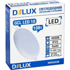 Светильник Delux GCL LED 10 4000К 10Вт 230В ROUND Фото 1