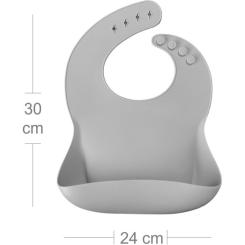 Нагрудничек MinikOiOi Basics-Bib силіконовий 100 (Powder Grey) Фото 5