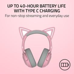 Наушники Razer Kraken Kitty V2 Bluetooth Quartz Фото 8
