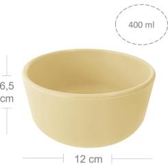 Тарелка детская MinikOiOi Bowl глубокая силиконовая тарелка Mellow Yellow Фото 1