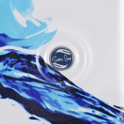 Чемодан Semi Line Print 24" M White/Blue Фото 8