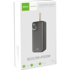 Батарея универсальная Golf P54 40000mah (PD20W+QC22.5W) Black Фото 5