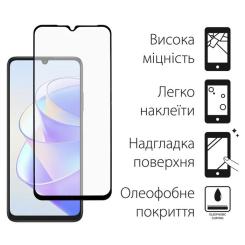 Стекло защитное Dengos Full Glue HONOR X7a (black) Фото 1