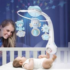 Мобиль Infantino 3 в 1 з проєктором Блакитний Фото 1