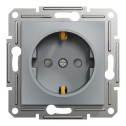Розетка Schneider Electric ASFORA со штор. сталь Фото