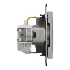 Розетка Schneider Electric ASFORA со штор. сталь Фото 2