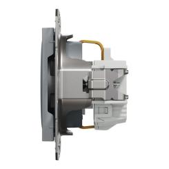 Розетка Schneider Electric ASFORA со штор. сталь Фото 3