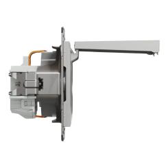 Розетка Schneider Electric ASFORA з кришкою, алюміній Фото 2