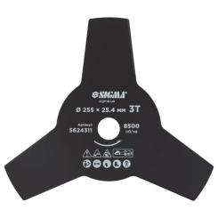 Нож для триммера Sigma 255x25.4мм, 3Т Фото