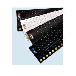 Наклейка на клавиатуру SampleZone непрозора чорна, біло-синя Фото 5