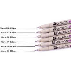 Лайнер Sakura Pigma Micron (0.1) 0,25 мм Синий Фото 5